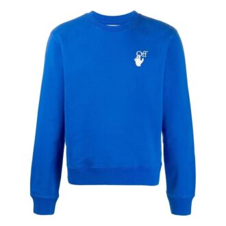 Pullover mit „Cut Here“-Logo-Aufdruck, blau