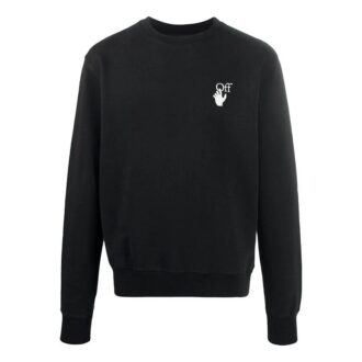Pullover mit „Cut Here“-Logo-Print, schwarz