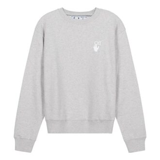 Pullover mit „Cut Here“-Logoaufdruck, hellgrau