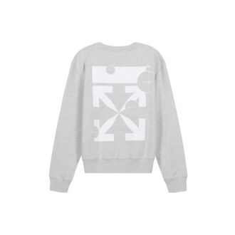 Pullover mit „Cut Here“-Logoaufdruck, hellgrau
