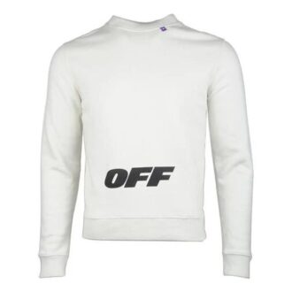 Pullover mit Logo-Aufdruck, Rundhalsausschnitt, Weiß