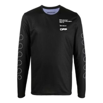Pullover mit Rundhalsausschnitt, Langarm, Slim Fit, mit Musterdruck, Schwarz
