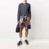 Pullover mit Rundhalsausschnitt und Logo, Langarmversion, Grau