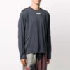 Pullover mit Rundhalsausschnitt und Logo, Langarmversion, Grau