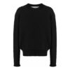 Pullover mit Rundhalsausschnitt und Wellenmuster „Schwarz“