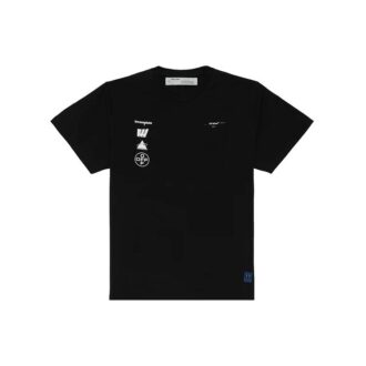 Rückseitiger Fotodruck Shorts Locker sitzend Schwarz