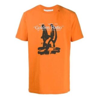 Rückseitiger großer Logo-Aufdruck, Kurzarm, Orange