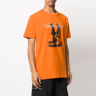 Rückseitiger großer Logo-Aufdruck, Kurzarm, Orange