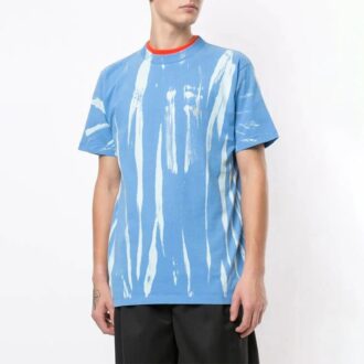 Reflektierendes Tie-Dye-Shirt mit kurzen Shorts, blau