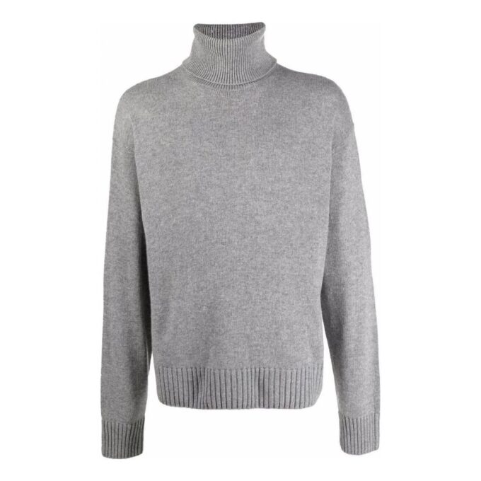 Rollkragenpullover mit gesticktem Logo