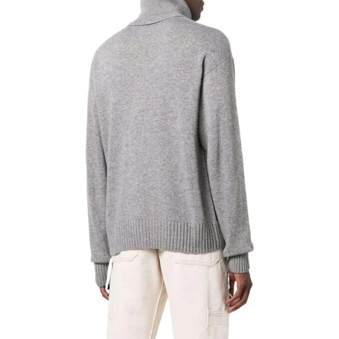 Rollkragenpullover mit gesticktem Logo