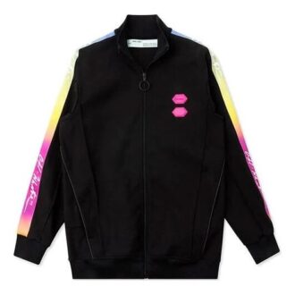 Rubber Retro Zipper Jacket Schwarz