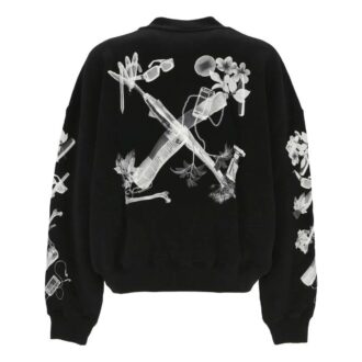 Scan Arr Over Rundhals-Sweatshirt „Schwarz Weiß“