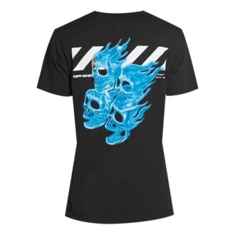 Schwarz Kleines Logo Rückseite Skeleton-Streifen-Print Standardversion