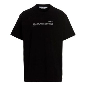Schwarz-weißes Signature-T-Shirt aus Baumwolle