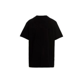 Schwarz-weißes Signature-T-Shirt aus Baumwolle