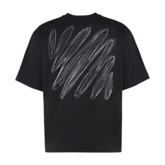 Scribble Diagonal Skate Short Sleeve T-Shirt „Schwarz“