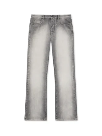 Slim Relaxed Jeans mit Diagonal-Stickerei