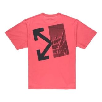 Splitted Arrows Large Kurzarm-T-Shirt, lockere Passform, rot