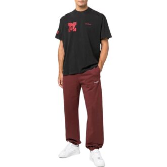 Sportliche Hose mit Aufdruck „Rot“