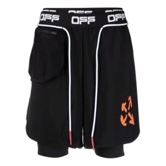 Sportshorts mit aktivem Pfeilmuster, Version Schwarz