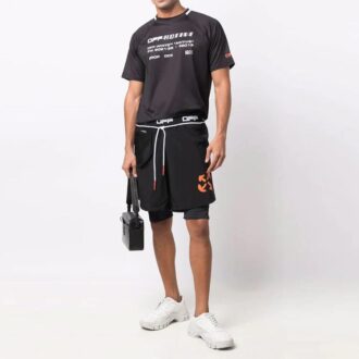 Sportshorts mit aktivem Pfeilmuster, Version Schwarz