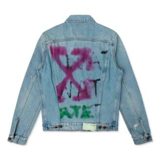 Spray Paint Graffiti-Jacke Herren Blau