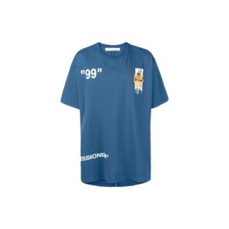 SS19 99 Sommer-Oversize-Baumwollshirt mit Grafikprint