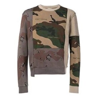 SS19 Bedrucktes Baumwoll-Pullover-Fleece für Herren, Camouflage