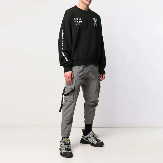 SS19 Herren-Pullover mit Mona Lisa-Logo und Rundhalsausschnitt