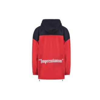 SS19 Herren-Windjacke mit Kapuze und Logo „Rot-Schwarz“
