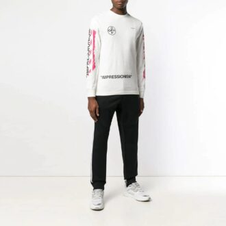 SS19 Impressionismus-Arrows-Skizze Herren-Pullover mit Rundhalsausschnitt
