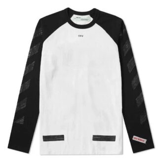SS19 Raglanärmel Colorblock Arrows Langarm Standardversion Weiß