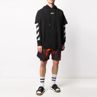 SS20 Airport Tape Herren-Hoodie mit langen Ärmeln