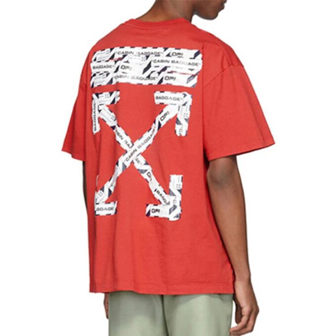 SS20 Airport Tape Print für Herren Rot