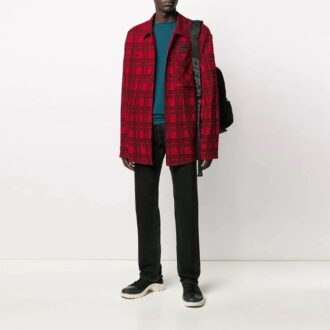 SS20 Back Arrows Sketch Herren-Hemden Rot Schwarz
