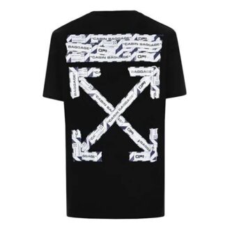 SS20 Back Arrows Sketch Kurzarm-T-Shirt für Herren mit Logo, normale Passform