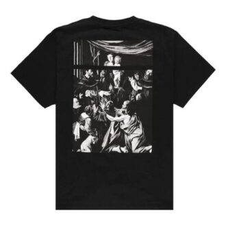 SS20 Caravaggio Square Back Logo-Print, locker sitzendes Kurzarm-Shirt