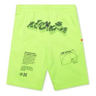 SS20 Herren-Bermudashorts aus Baumwolle mit 3D-Pencil-Print, fluoreszierend