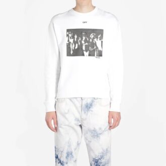 SS20 Herren-Sweatshirt mit Logo, Rundhalsausschnitt und Langarm, im Spray-Paint-Look