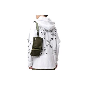 SS20 Kapuzenpullover mit Airport-Tape-Print für Herren, Weiß