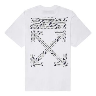 SS20 Oversized-T-Shirt mit Arrows-Logo-Print „Weiß“