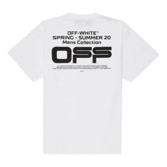 SS20 Wavy Line Weiß Kurzarm Oversize Shorts