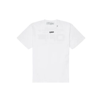 SS20 Wavy Line Weiß Kurzarm Oversize Shorts