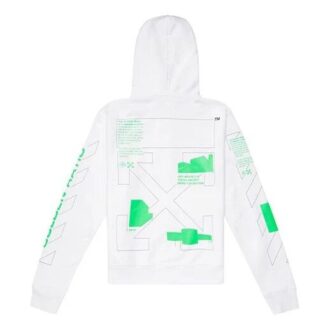 SS20 Weißes Kapuzensweatshirt mit Skizze der Arrows auf dem Rücken, Herren-Logo, normale Passform