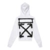 SS20 Weißes Oversize-Sweatshirt mit Sprühfarbe