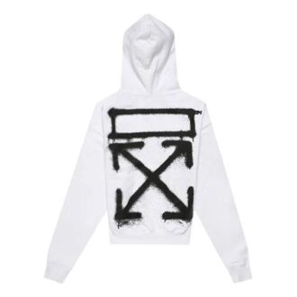 SS20 Weißes Oversize-Sweatshirt mit Sprühfarbe