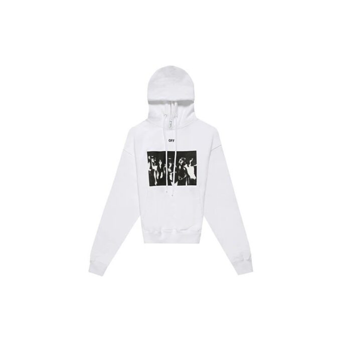 SS20 Weißes Oversize-Sweatshirt mit Sprühfarbe