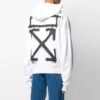 SS20 Weißes Oversize-Sweatshirt mit Sprühfarbe