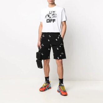 SS21 Alphabet-Logo-Aufdruck Kurzarm-Shirt Weiß